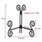 HEMYLU Plate Stand, 6 Inch Metal Plate Stands for Display 1 Pack, Black Iron Easel Stand Decorative Plate Holder for Picture Frame Photo Collectibles Book